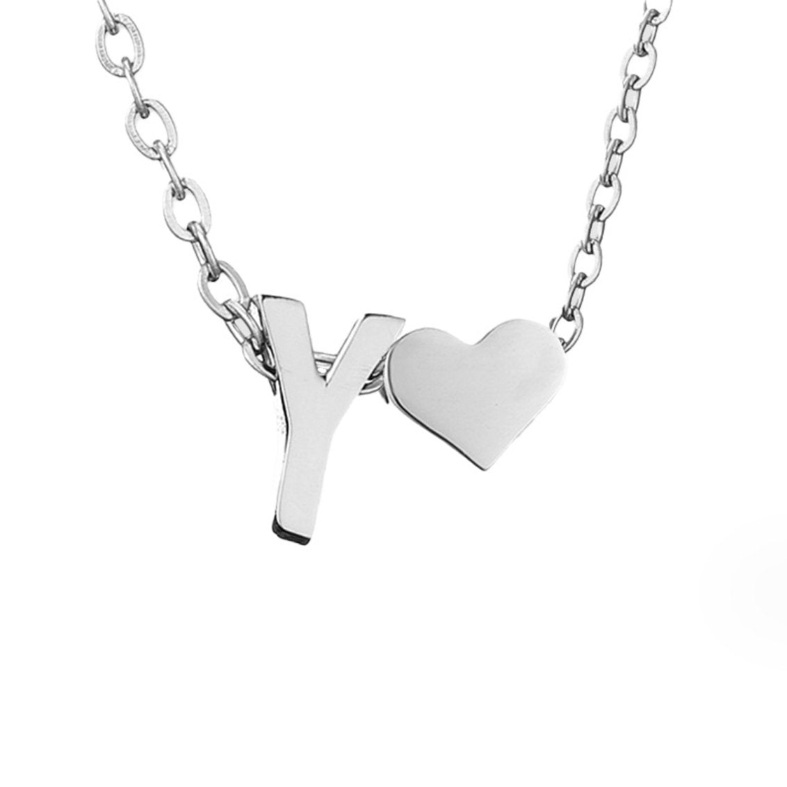 Silver Necklace with Forever Love Letter Pendant