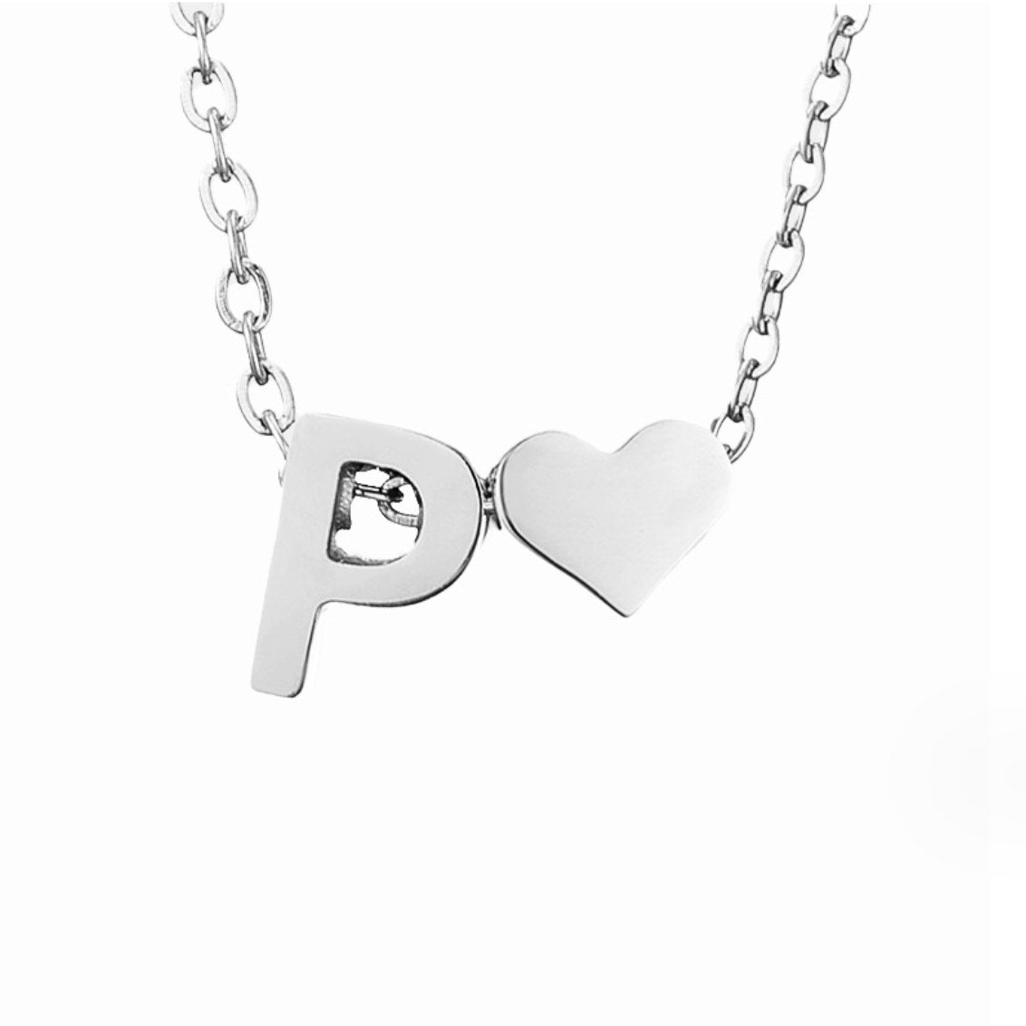 Silver Necklace with Forever Love Letter Pendant