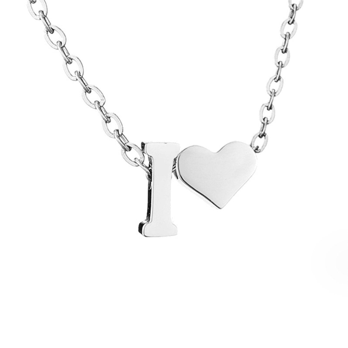 Silver Necklace with Forever Love Letter Pendant