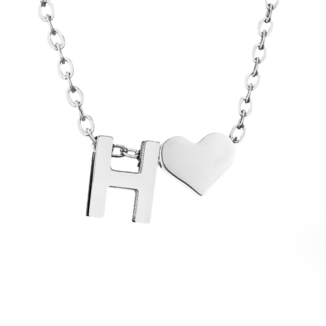 Silver Necklace with Forever Love Letter Pendant