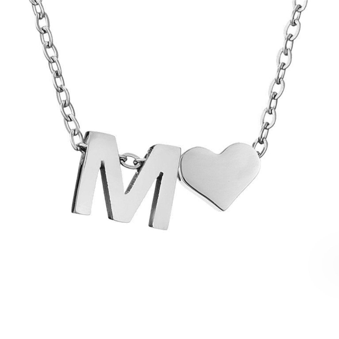Silver Necklace with Forever Love Letter Pendant