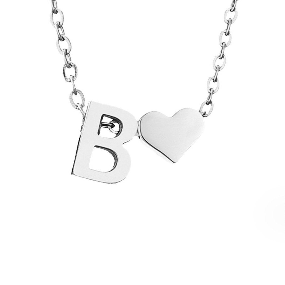 Silver Necklace with Forever Love Letter Pendant