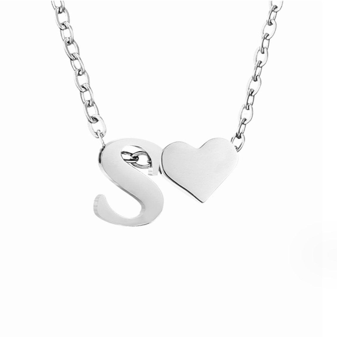 Silver Necklace with Forever Love Letter Pendant
