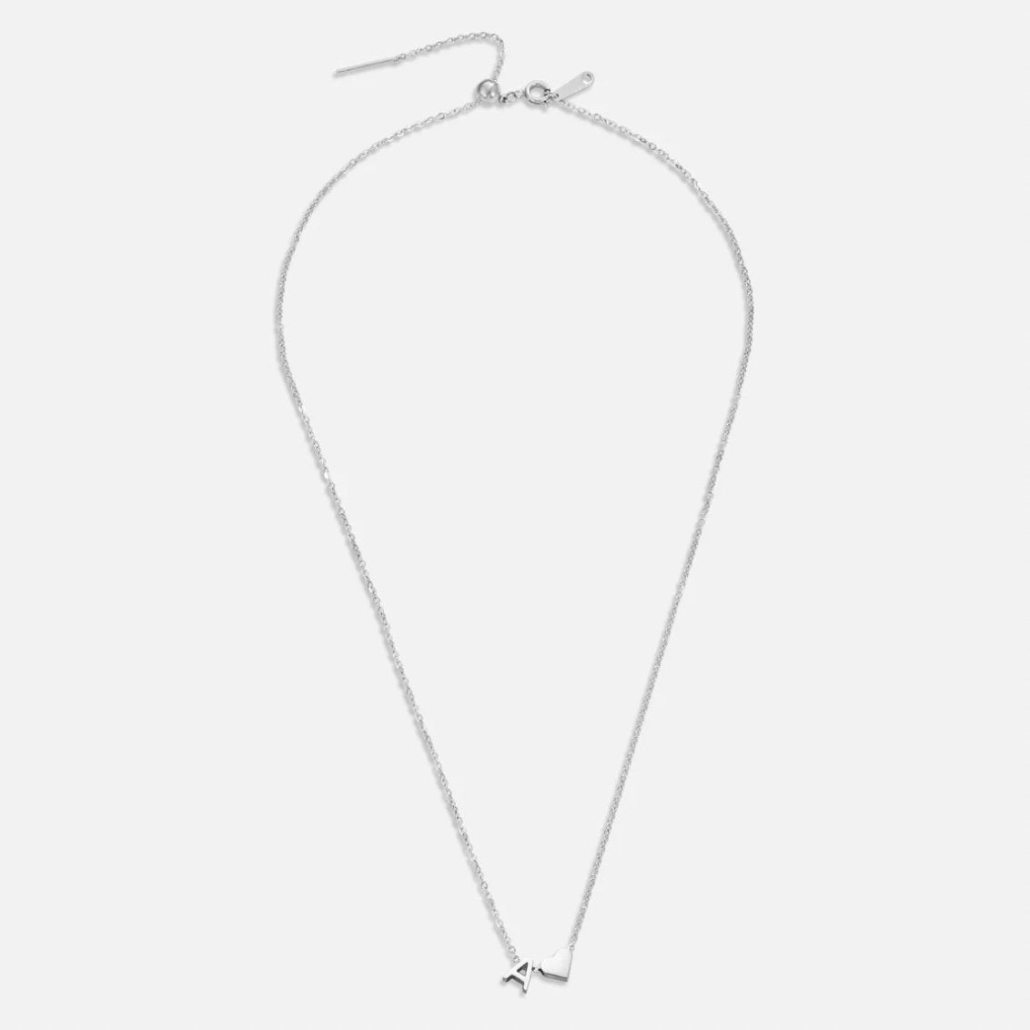 Silver Necklace with Forever Love Letter Pendant