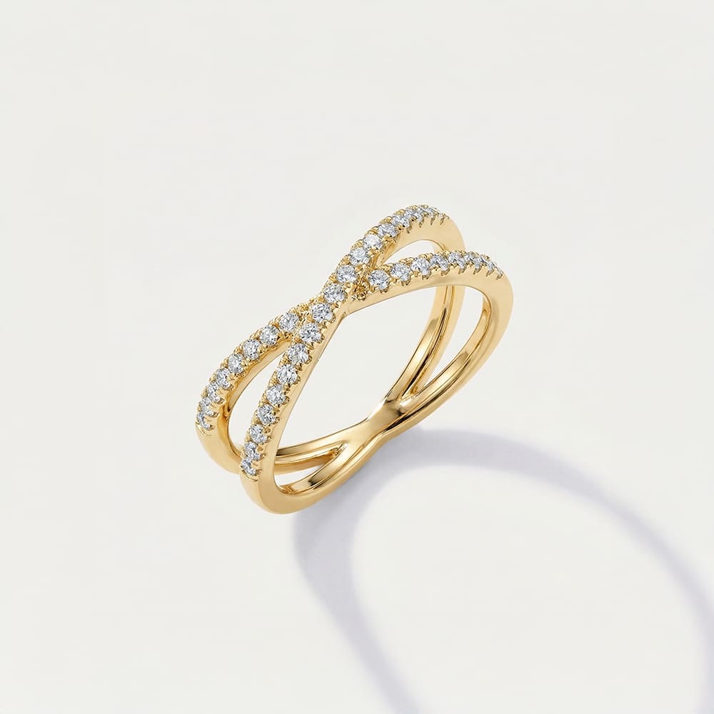 Gold Criss Cross Ring