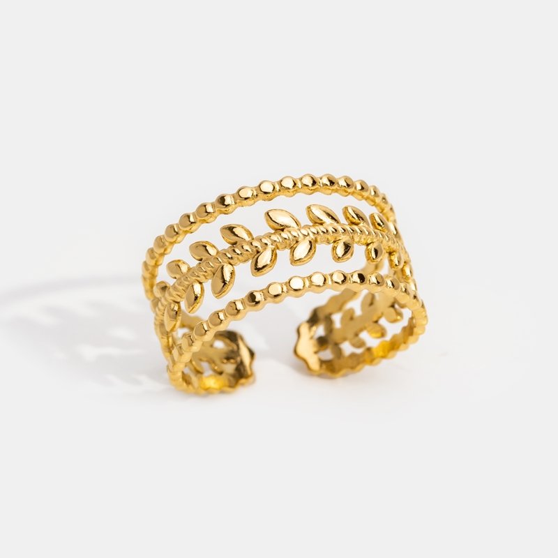 Gold Layered Leaf Ring
