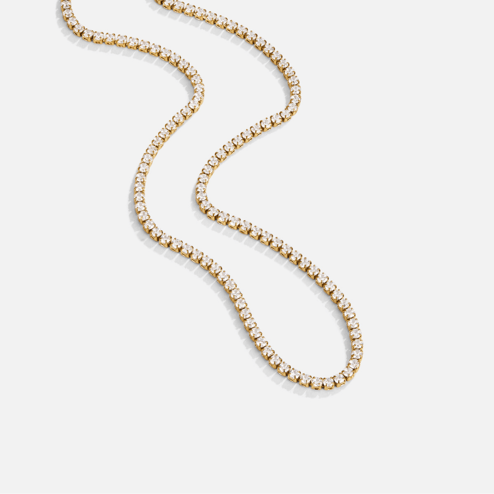 Gold Crystal Pendant Necklace