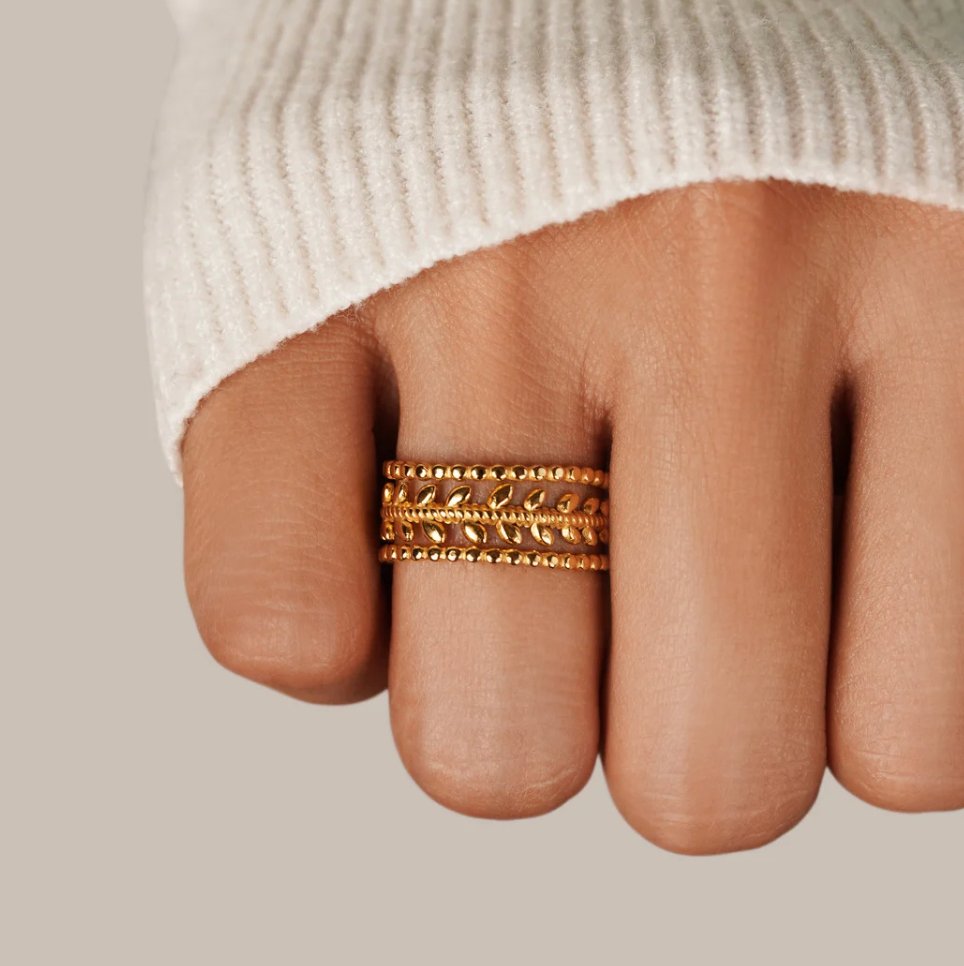 Gold Layered Leaf Ring