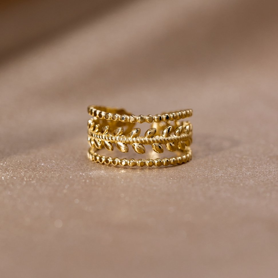 Gold Layered Leaf Ring