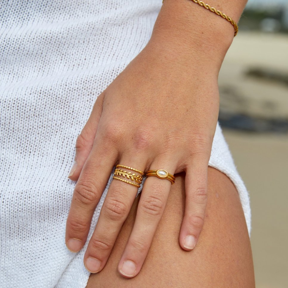 Gold Layered Leaf Ring
