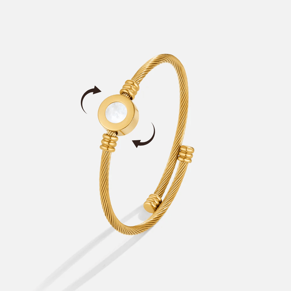 Gold Bangle with Smooth Finish