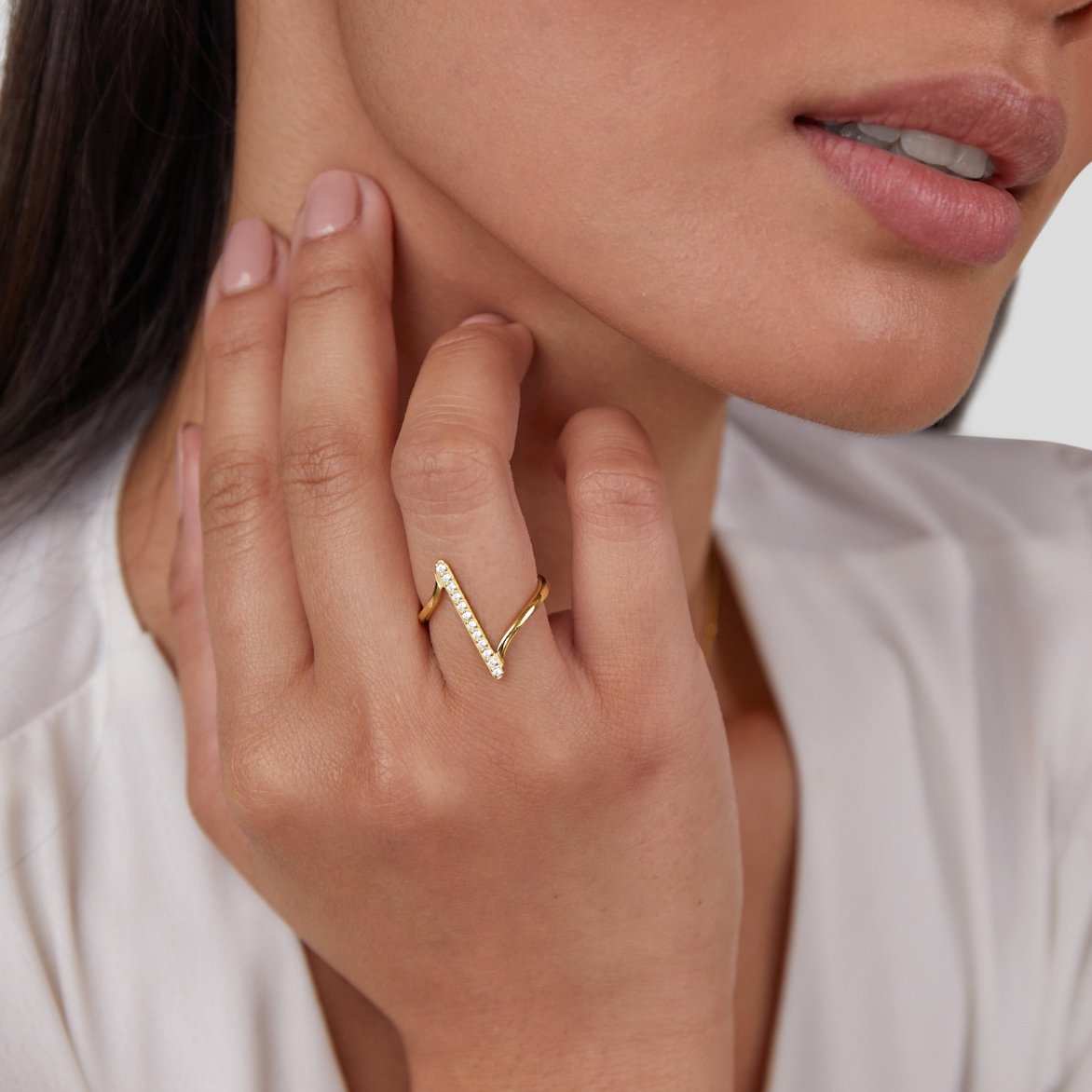 Gold Twisted Band Ring