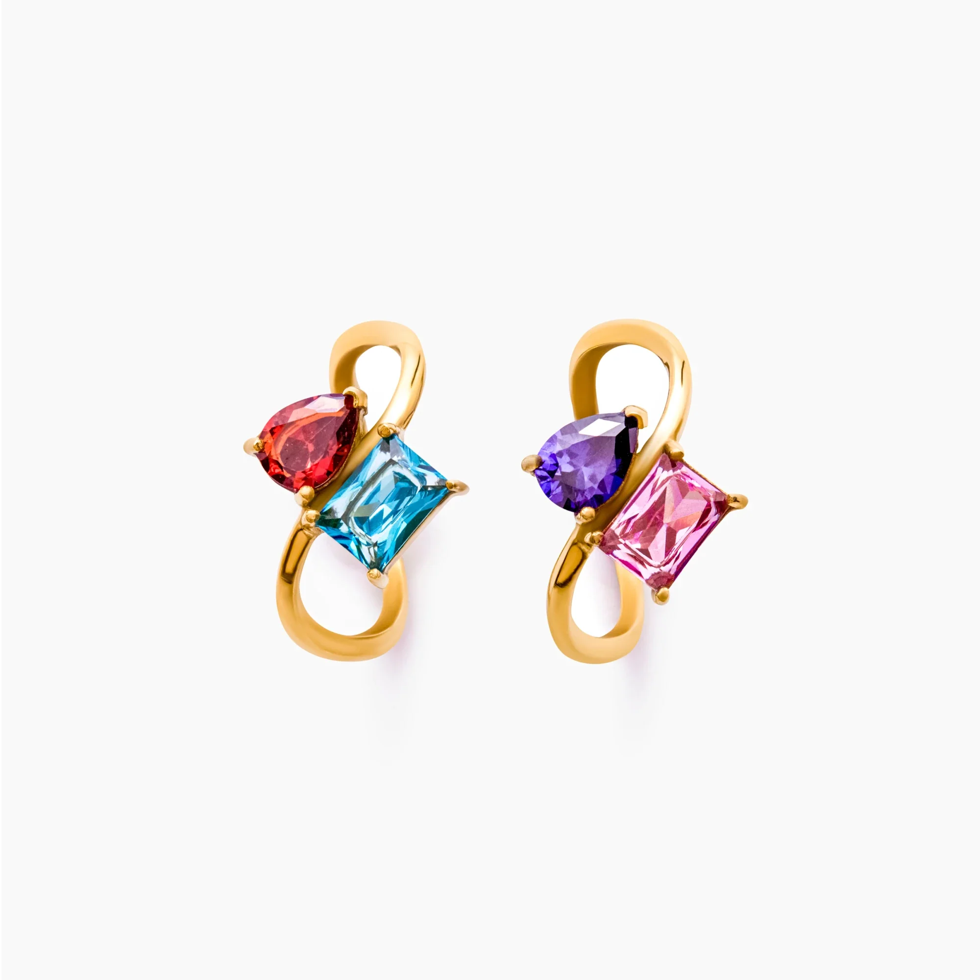Gold Toi et Moi Birthstone Ring