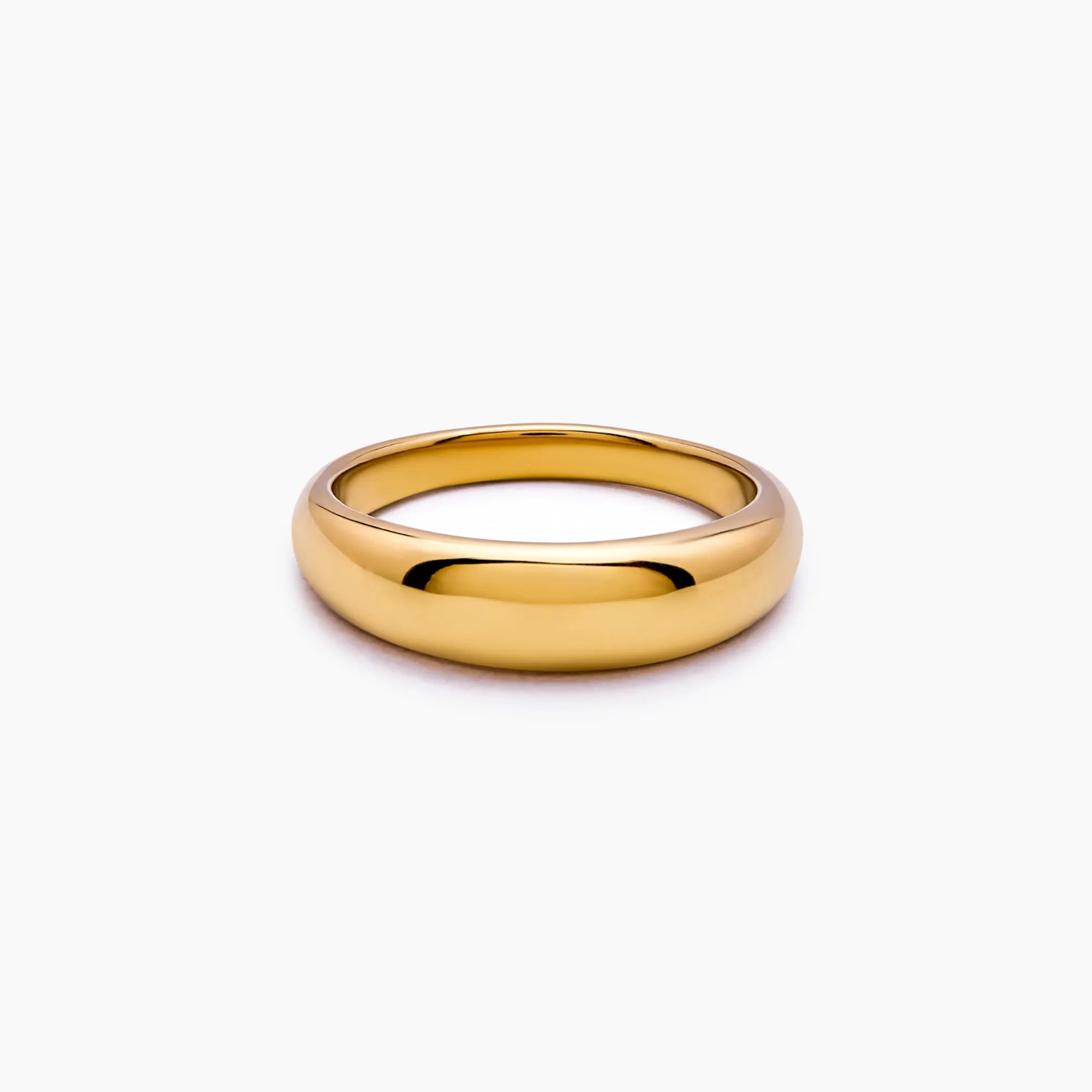 Gold Sculpted Dome Ring