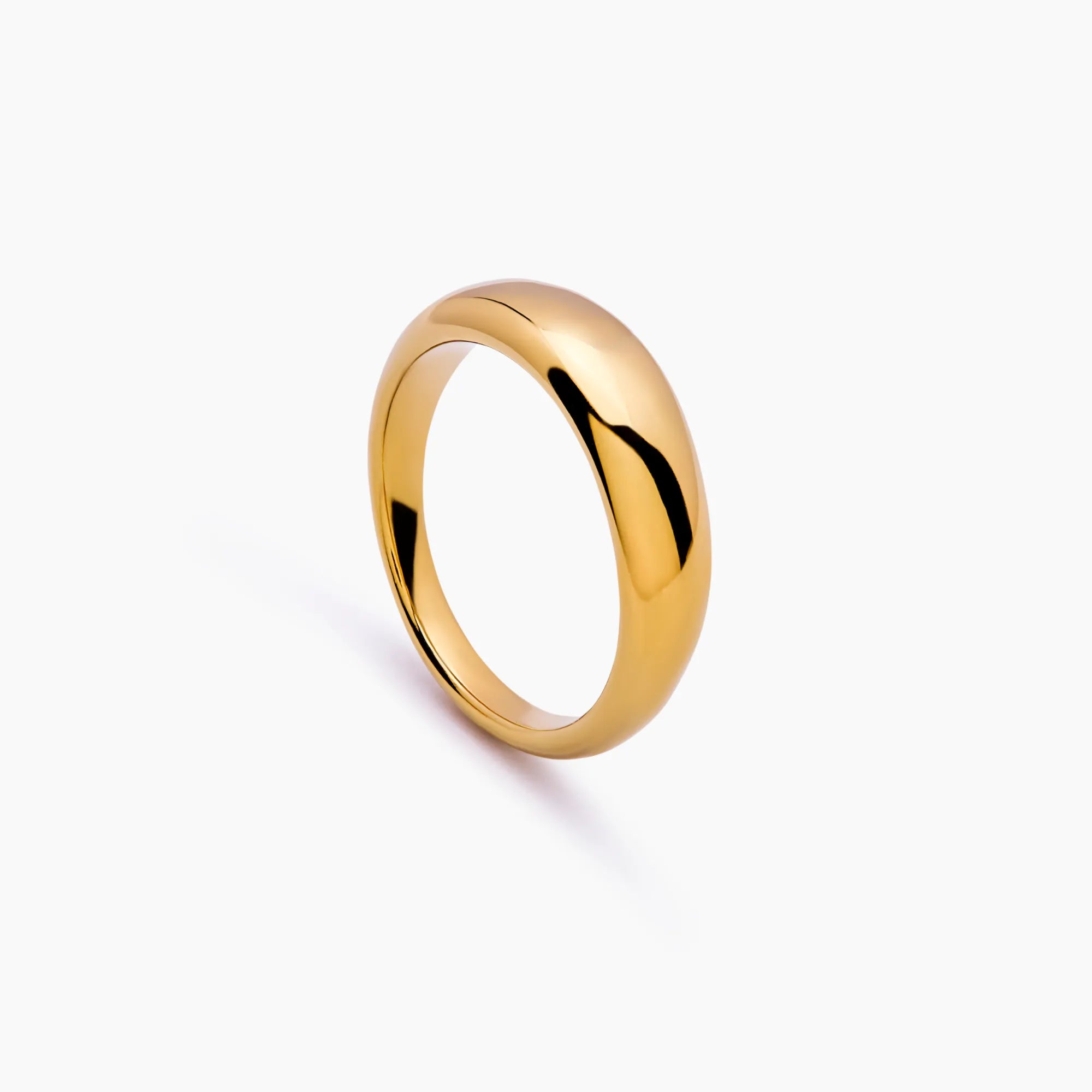 Gold Sculpted Dome Ring