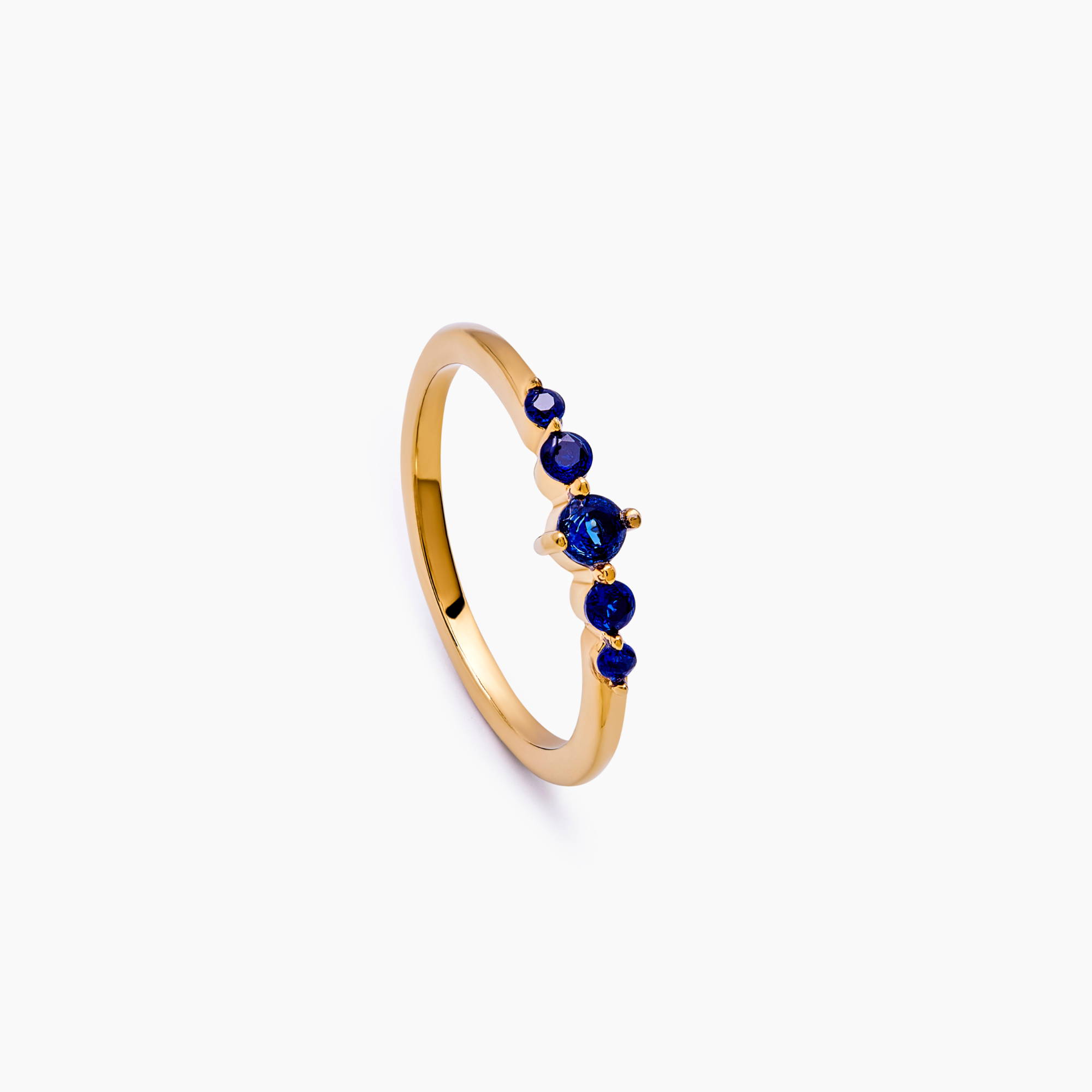 Gold Stacking Ring with Birthstone