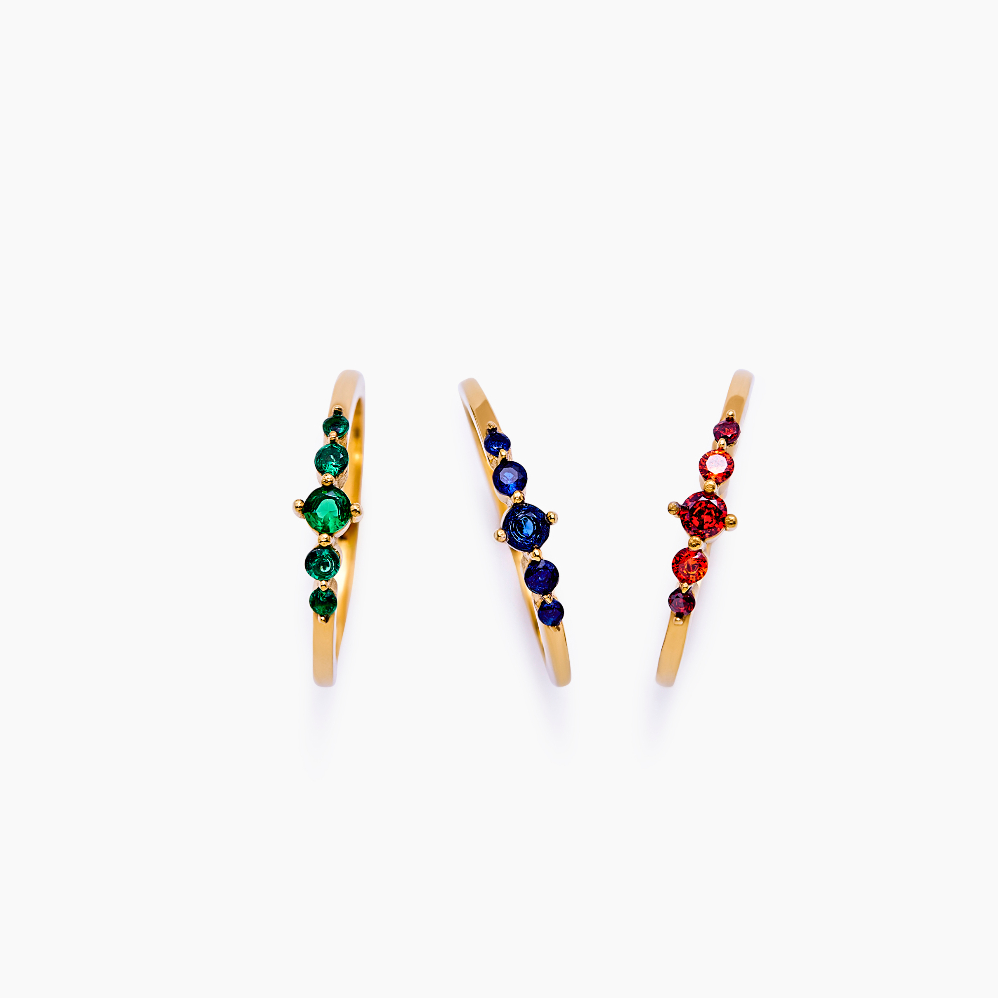 Gold Stacking Ring with Birthstone