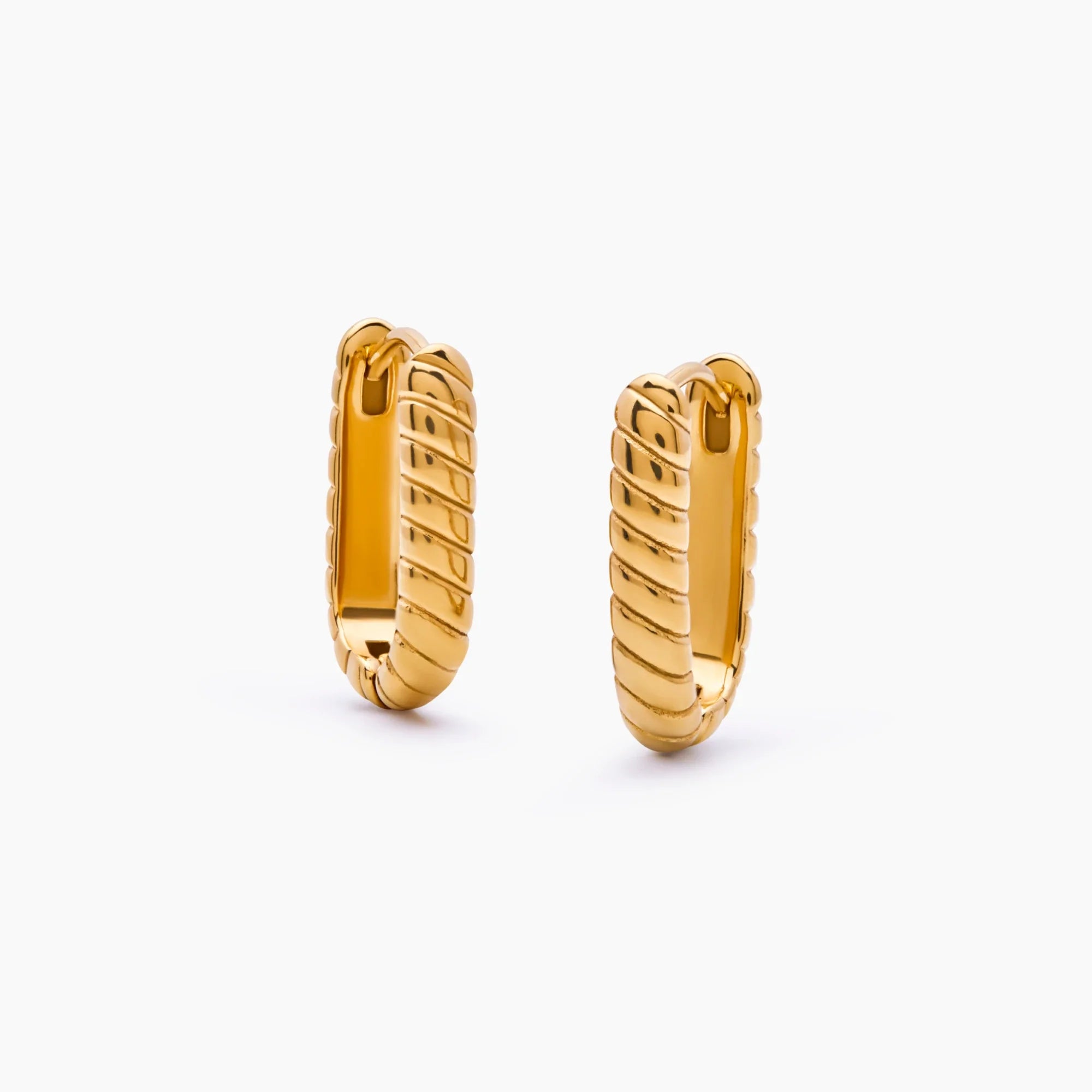Gold Twist Huggie Earrings
