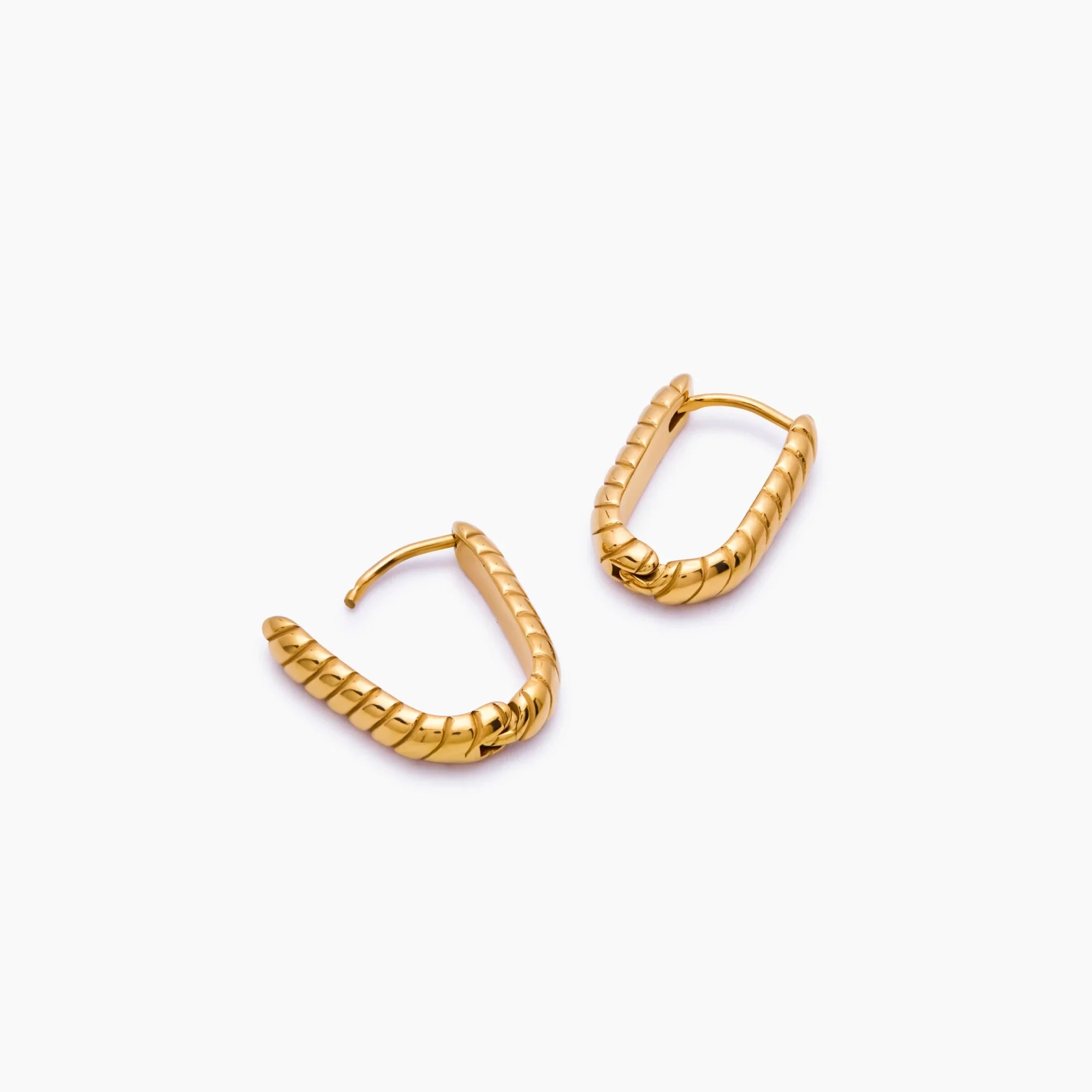 Gold Twist Huggie Earrings