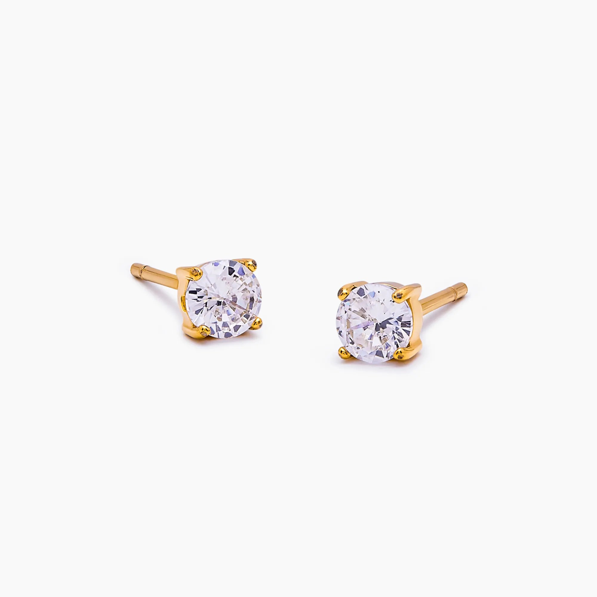 Gold Tennis Stud Earrings