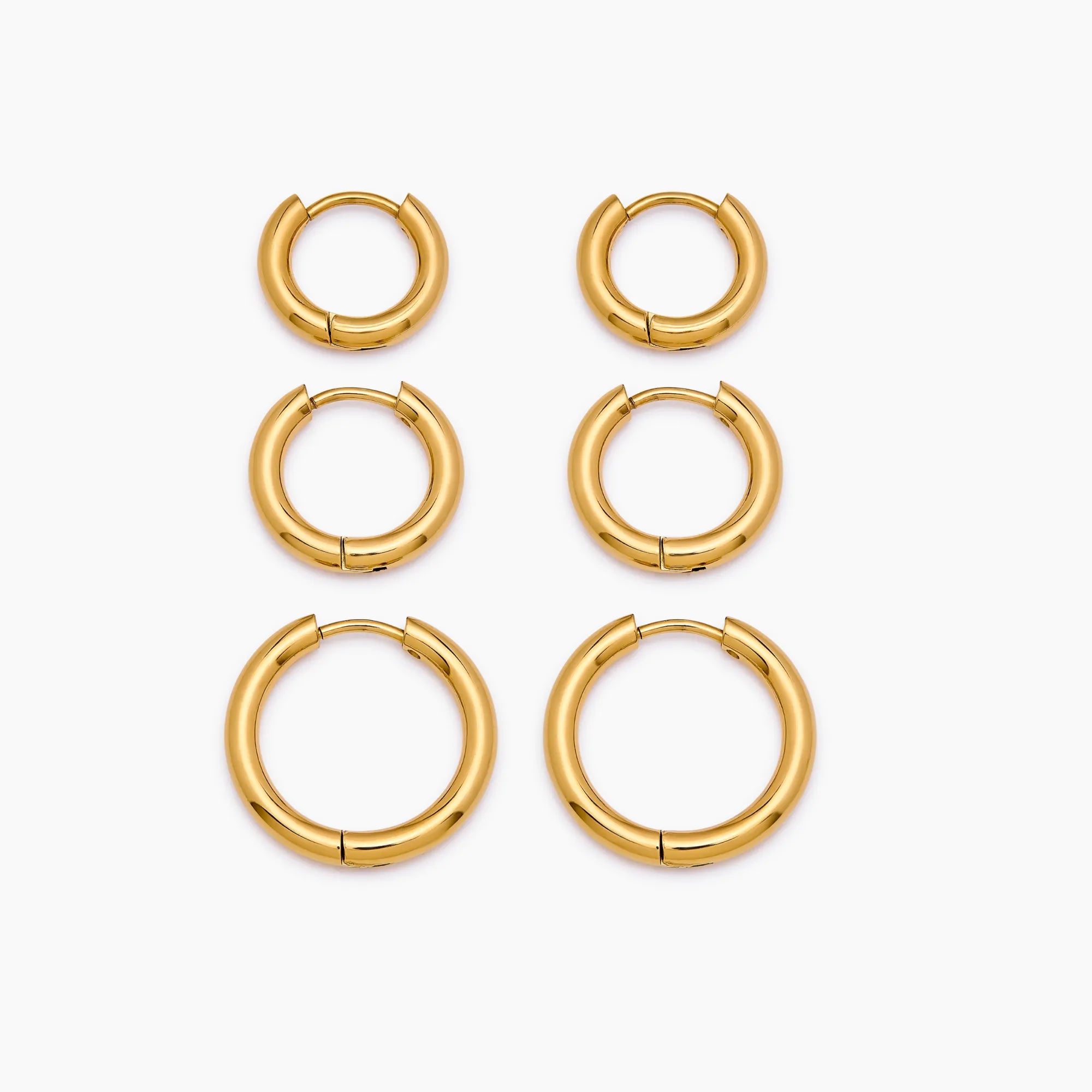 Gold Hoop Earring Set