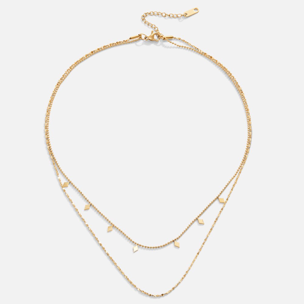 Gold Layered Necklace with Phoenix Pendant
