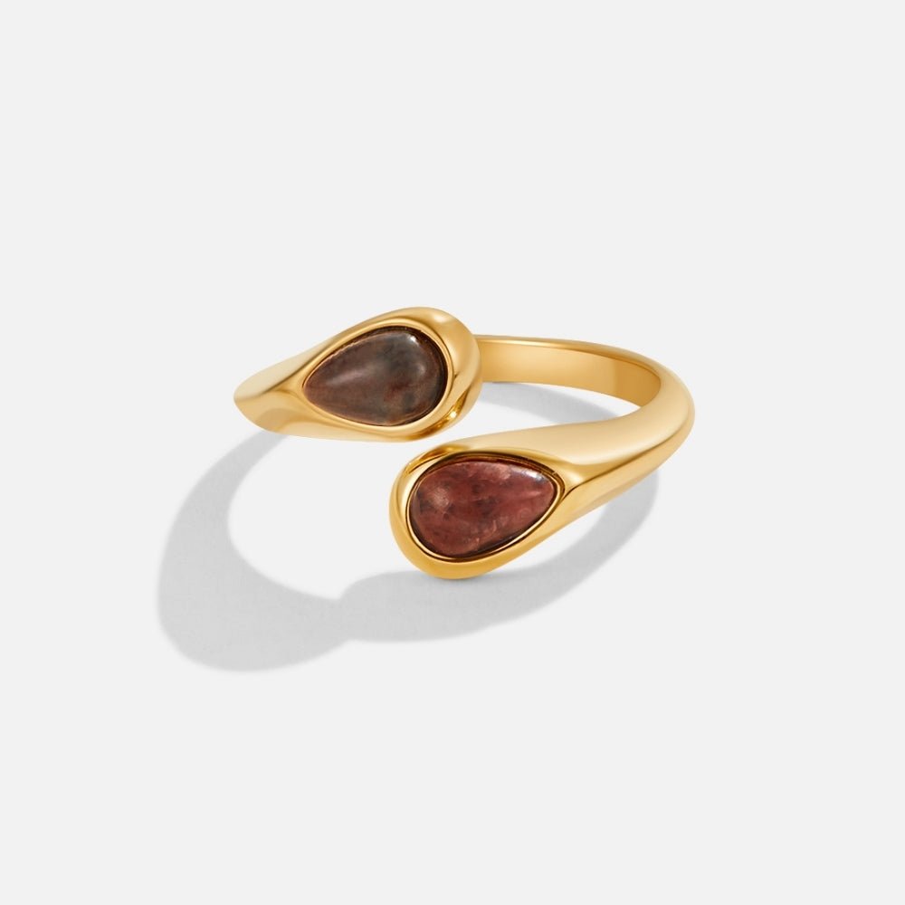 Gold Wrap Ring with Tiger Eye Stone