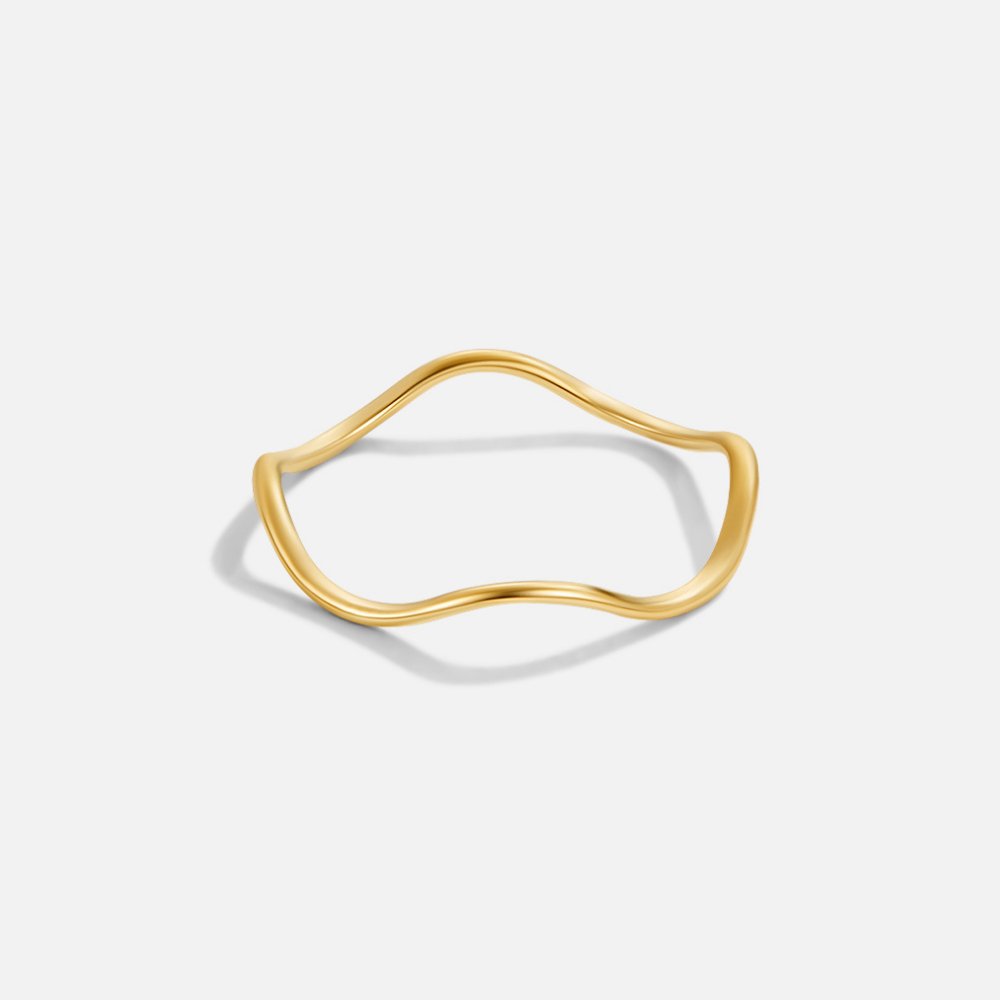 Gold Stacking Ring with Smooth Band
